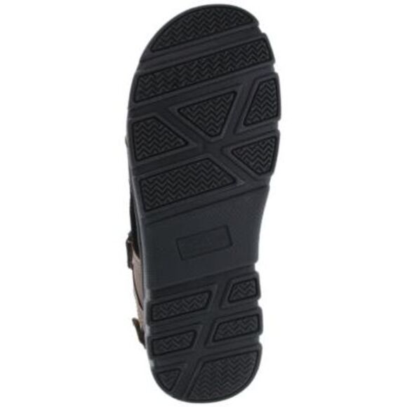 WEATHERPROOF VINTAGE Mens Brown Mixed Media Cole Toe Wedge Sandals Shoes 13 M - Picture 4 of 4